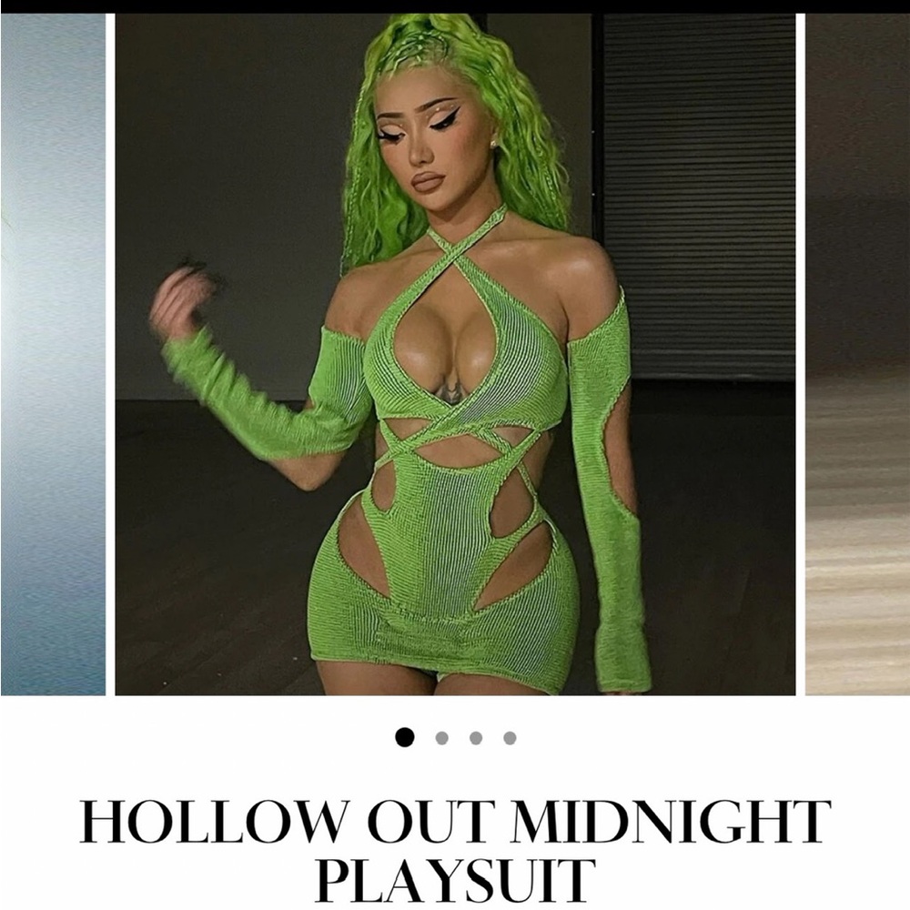 Hollow out midnight playsuit